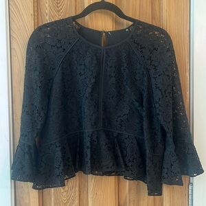 Black lace blouse